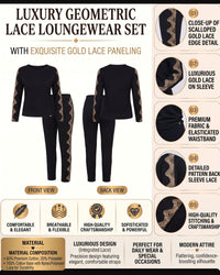 Linsori Noir Lace-Trimmed Pyjama Set -  Product detail view
