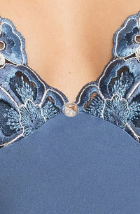Linsori Amethyst Satin Elodie Nightdress - detail view