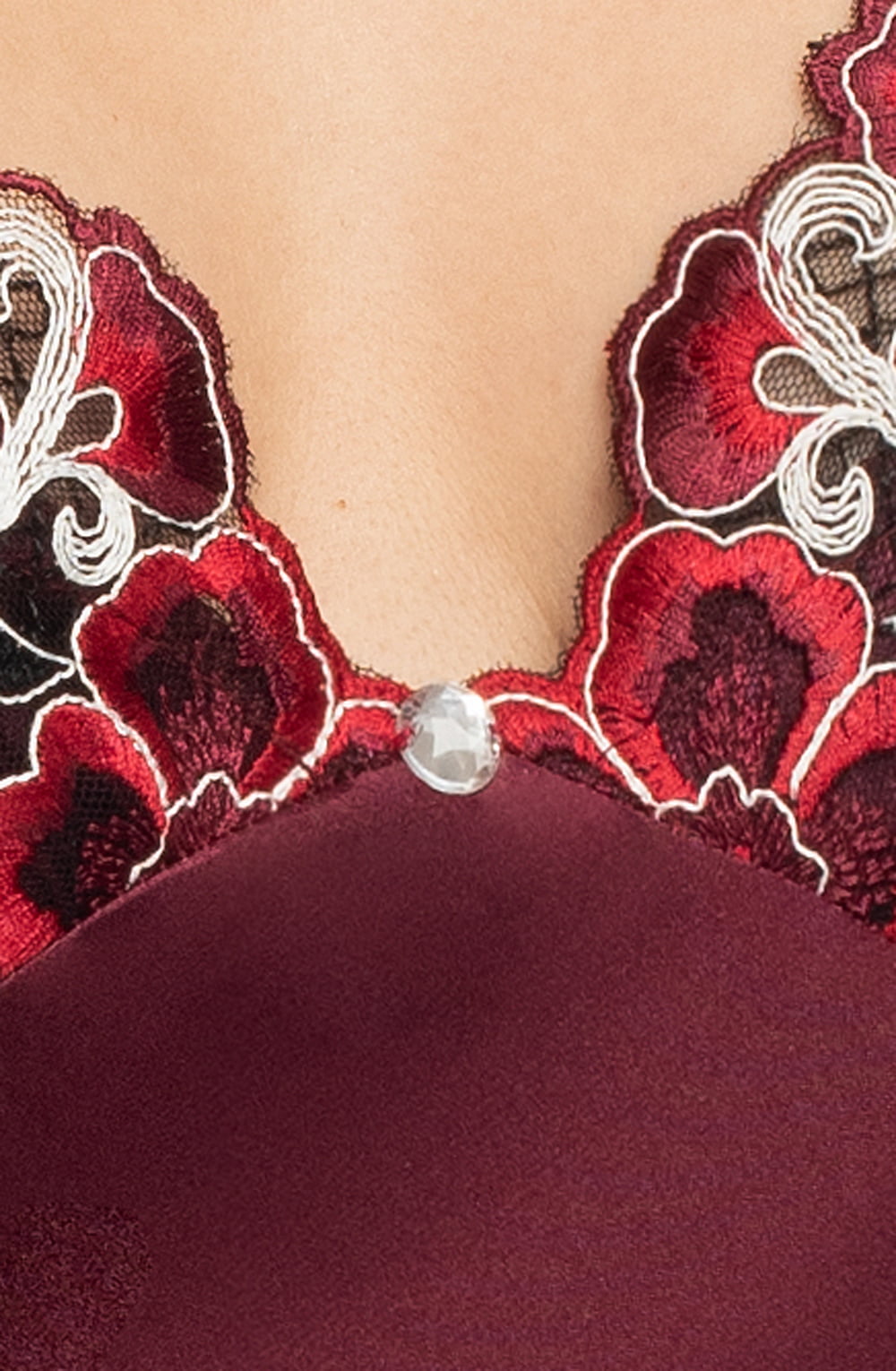 Linsori Amethyst Satin Elodie Nightdress - back view