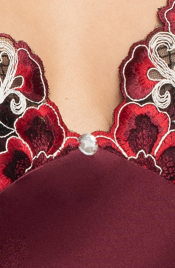 Linsori Amethyst Satin Elodie Nightdress - back view