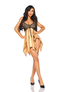 Linsori Golden Satin Julieta Chemise - side view