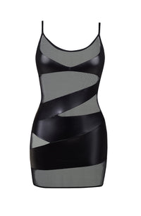 Linsori Noir Mesh Bodysuit Dress Piece - detail view