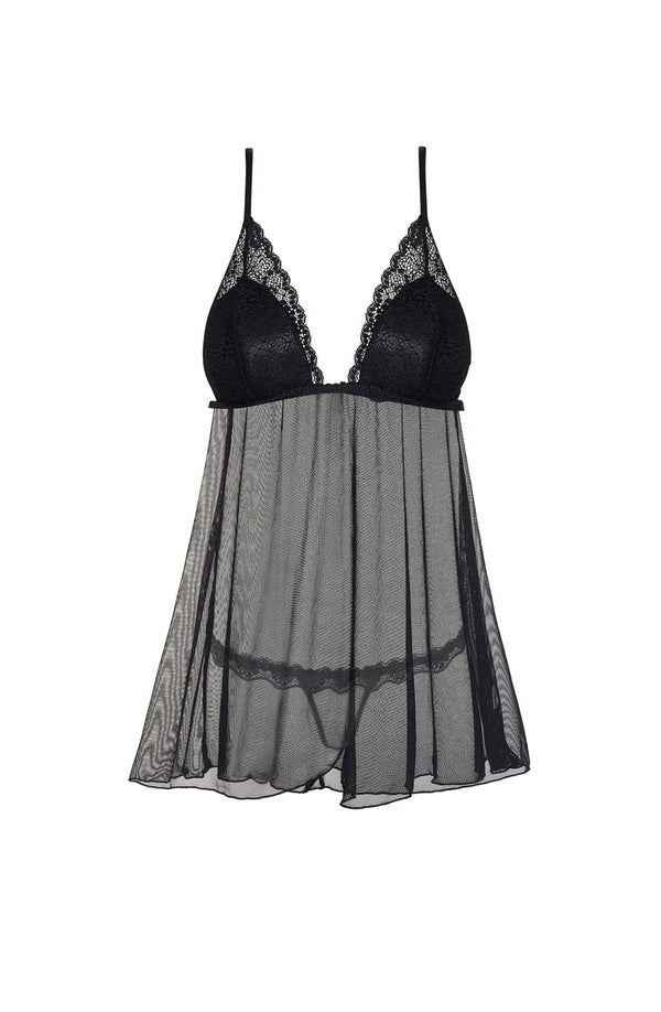 Linsori Lauren Lace Tulle Chemise - back view