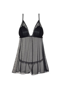 Linsori Lauren Lace Tulle Chemise Plus Size - side view