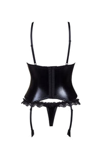 Linsori Noir Lace Contour Corset Set - close-up