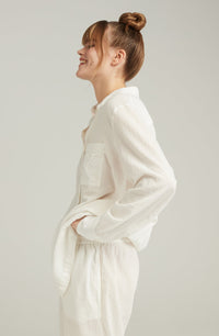 Linsori Porcelain Organic Cotton Midi Shirt - back view
