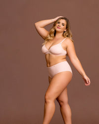 Linsori Blush Pink Stretch Bralette -  Left view