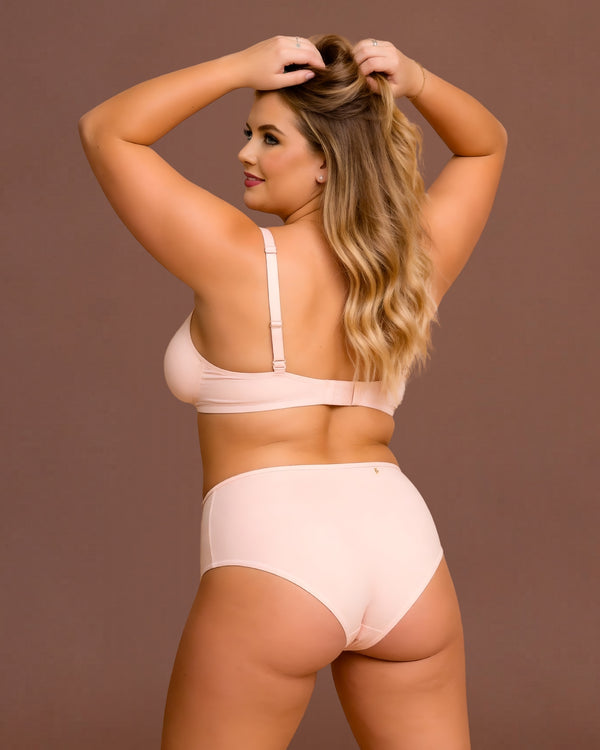 Linsori Blush Pink Stretch Bralette -  back view