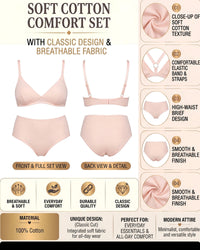 Linsori Blush Pink Stretch Bralette -  Product detail view