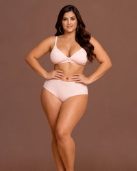 Linsori Blush Seamless High Waist Brief - Front view 