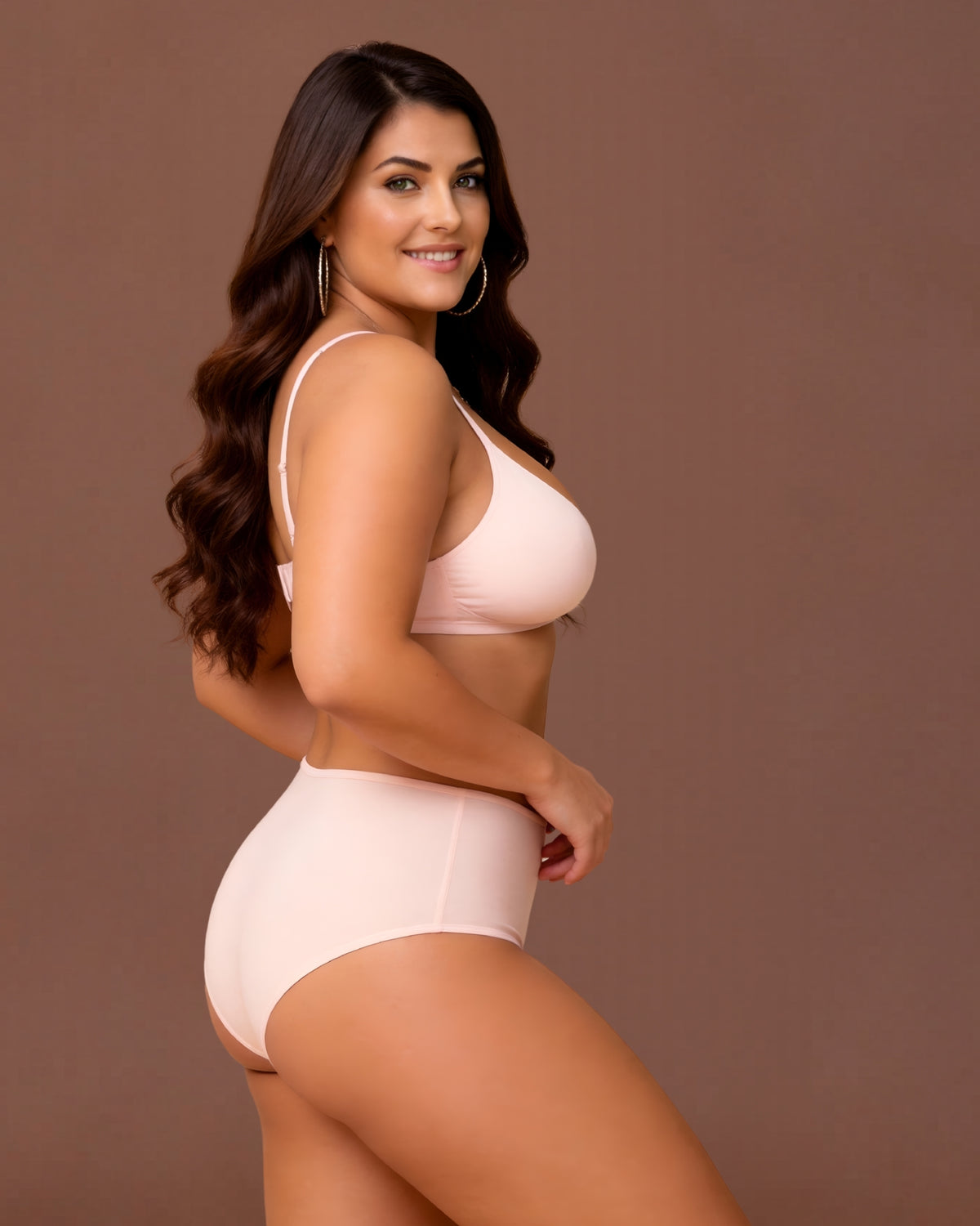 Linsori Blush Seamless High Waist Brief -  Right view