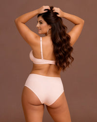 Linsori Blush Seamless High Waist Brief -  back view