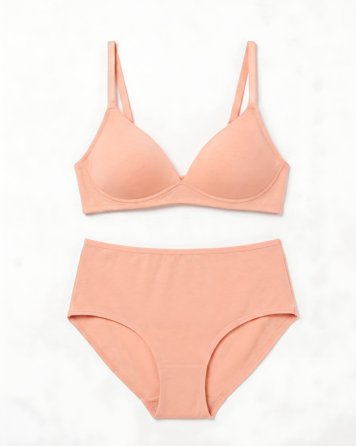 Linsori Blush Seamless High Waist Brief - White background view