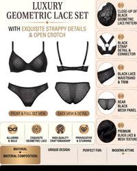 Deco Noir Lift Balcony Bra Plus Size