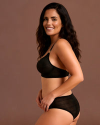 Linsori Noir Deco Sheer Hipster -  Left view