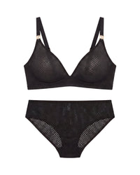Linsori Noir Deco Sheer Hipster - White background view