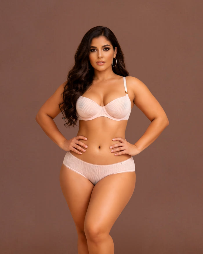 Linsori  Blush Deco Sheer Hipster - Front view 