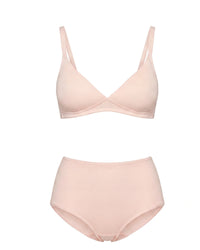Linsori Blush Full Coverage Support Bra Plus Size - White background view