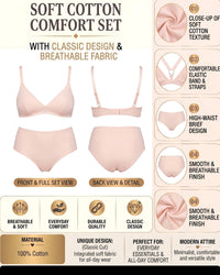 Linsori Blush Full Coverage Support Bra Plus Size -  Product detail view