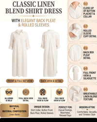 Linsori Pearl Cotton Maxi Sleep Shirt -  Product detail view