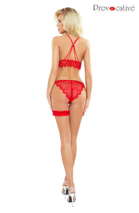 Linsori Scarlet Eyelash Lace Two Piece - side view