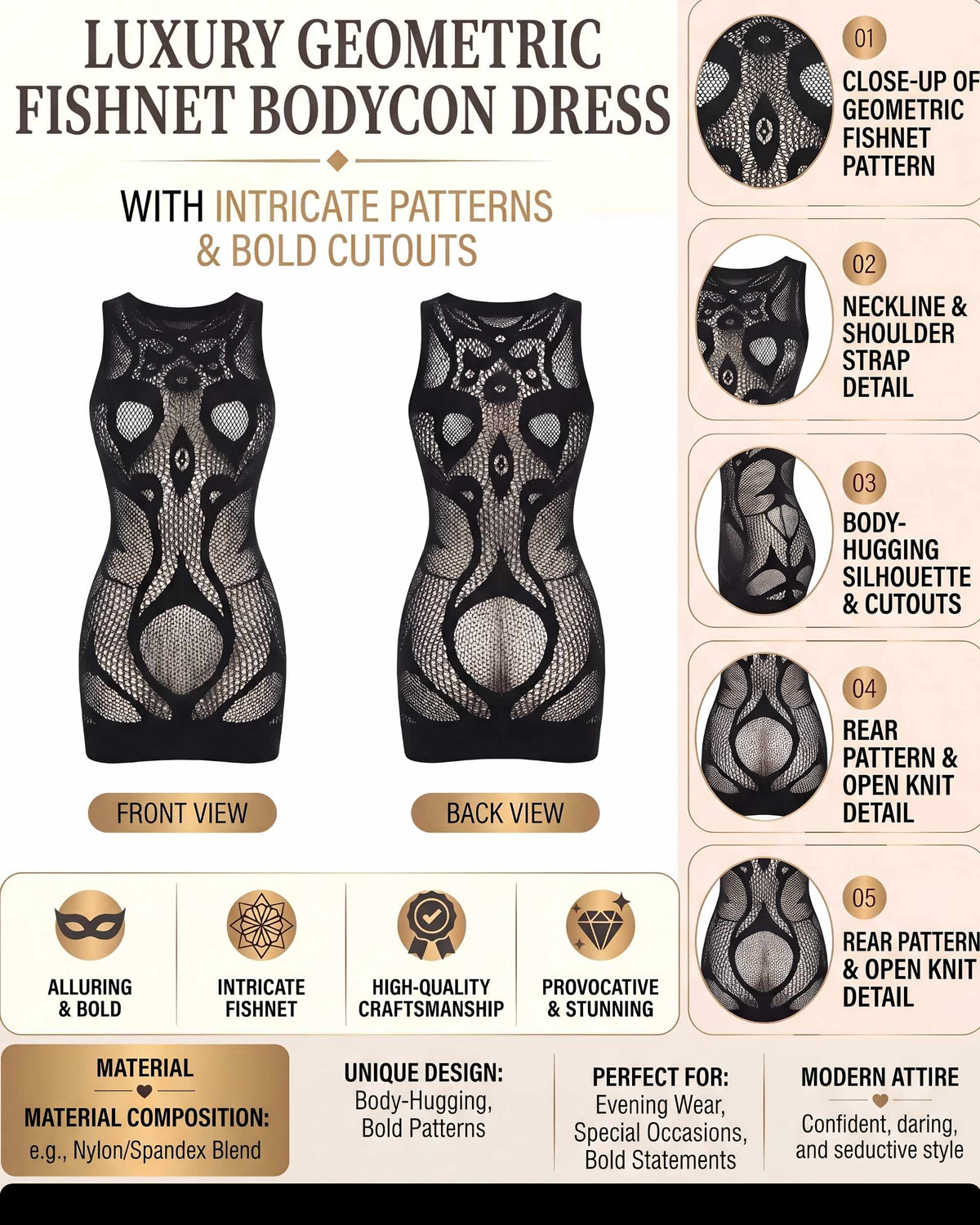 linsori - PROPR4712SEXYDRESSBLACKS/M - product detail
