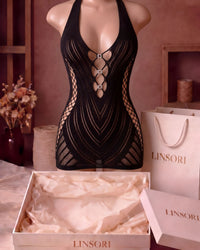 linsori - Midnight Fishnet Mini 2 Piece - product view