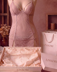 Linsori Rose Venice Lace Chemise Piece Plus Size - Mannequin View