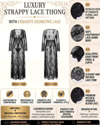 Linsori Noir Elegance Full Length Robe Plus Size -  Product detail view