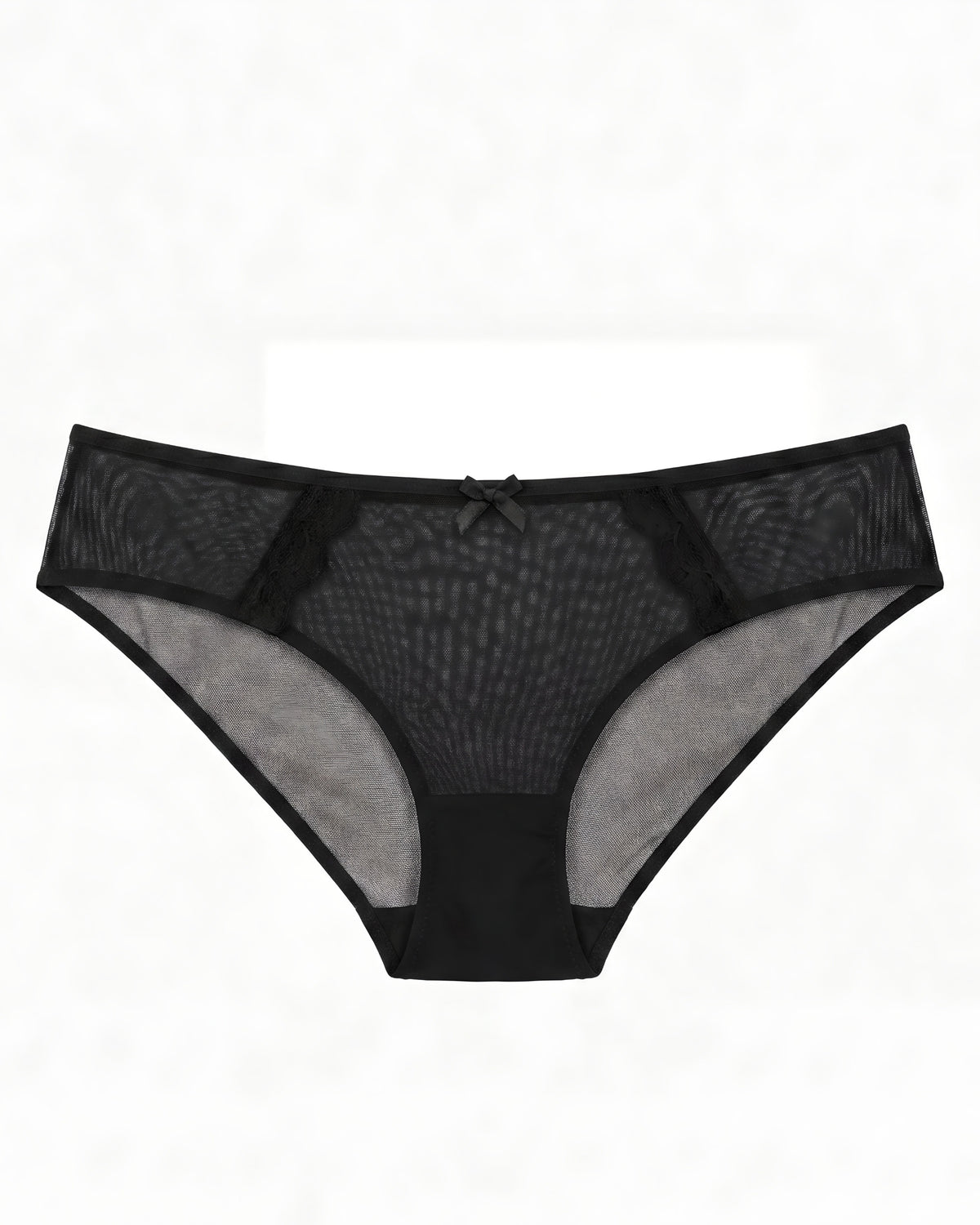 Linsori Sheer Noir Amarantes Brief - White background view