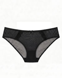 Linsori Sheer Noir Amarantes Brief - White background view