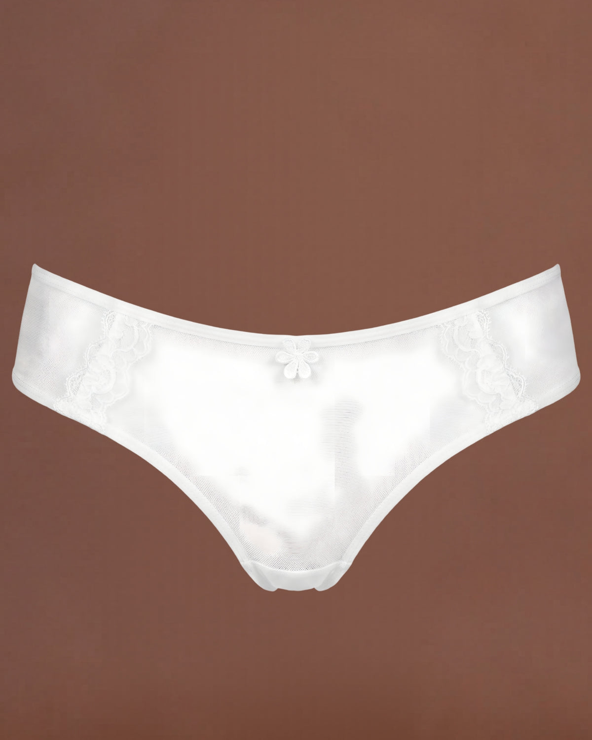Linsori Sheer Pearl Amarantes Brief - White background view