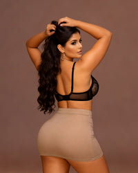 Linsori Noir Embroidered Soft Cup Bra 2 Plus Size -  back view