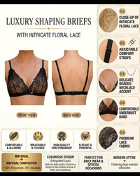 Linsori Midnight Lace Soft Cup Bra Cyria Plus Size -  Product detail view