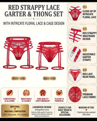 Linsori Cyria Scarlet Suspender Belt Plus Size -  Product detail view