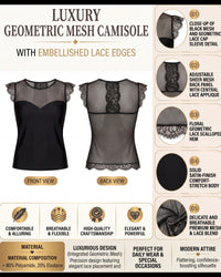Linsori Noir Eyelash Lace Shirt -  Product detail view