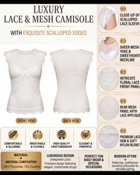 Linsori Ivory Eyelash Lace Shirt Piece -  Product detail view
