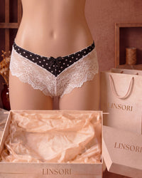 Linsori Bare Embroidered Lace Hipster Brief - Mannequin View