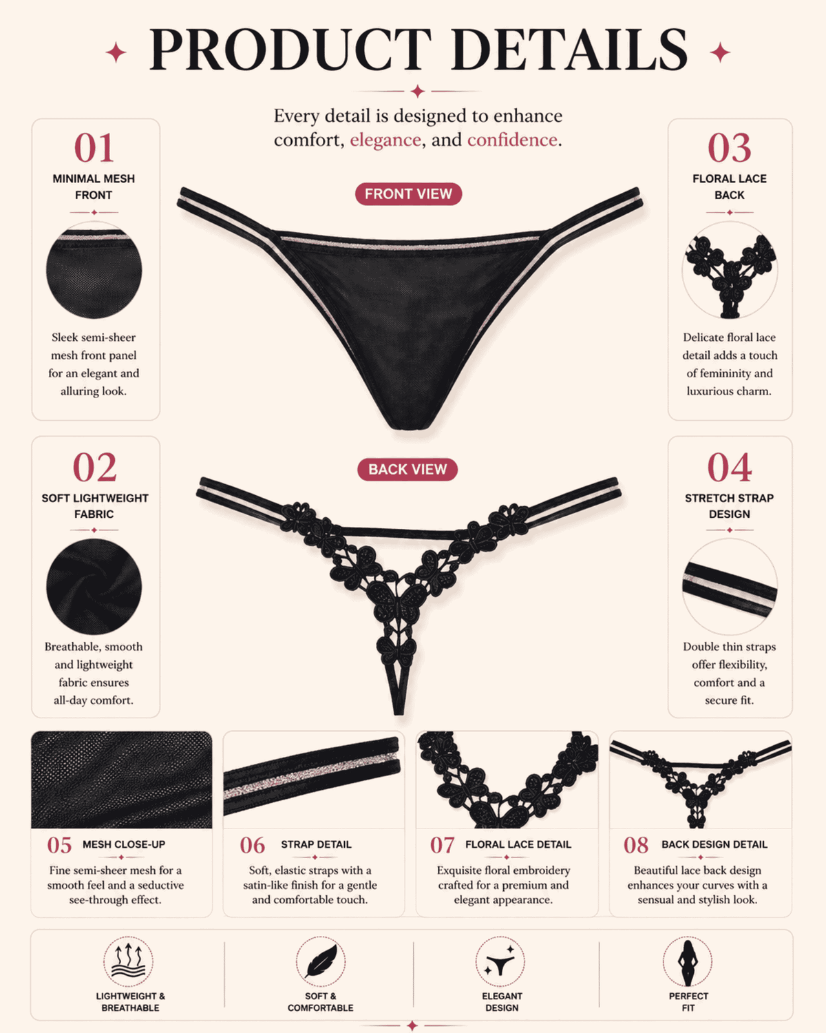 Linsori Fiona Thong in Noir Brief -  Product detail view