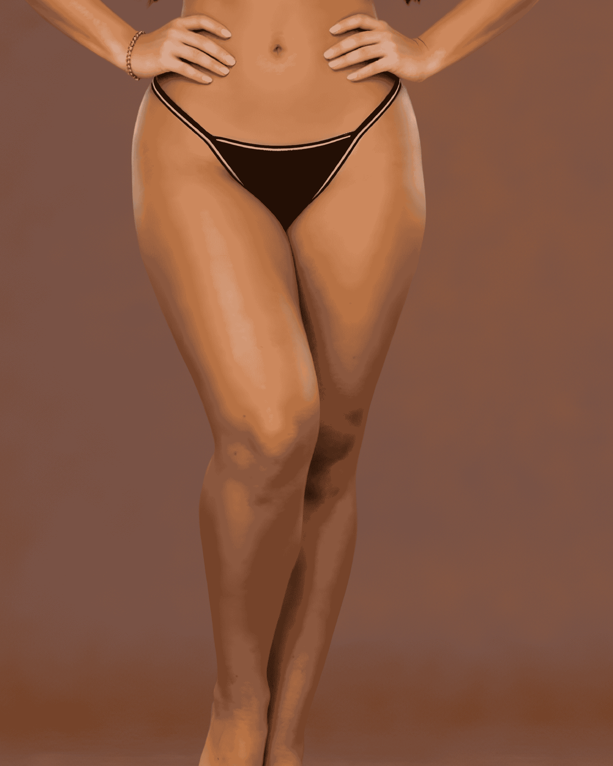 Linsori Fiona Thong in Noir Brief - Front view 