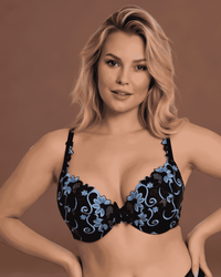 Linsori Florence Midnight & amp - Sapphire bra - Front view 