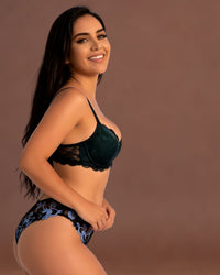 Linsori Midnight Blue Embroidered Brief -  Right view