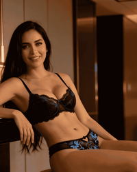 Linsori Sapphire Florence Embroidered Thong - Lifestyle view