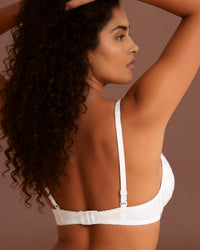 LINSORI - Pearl Ginewra Embroidered Lace Push-Up Bra - back VIEW