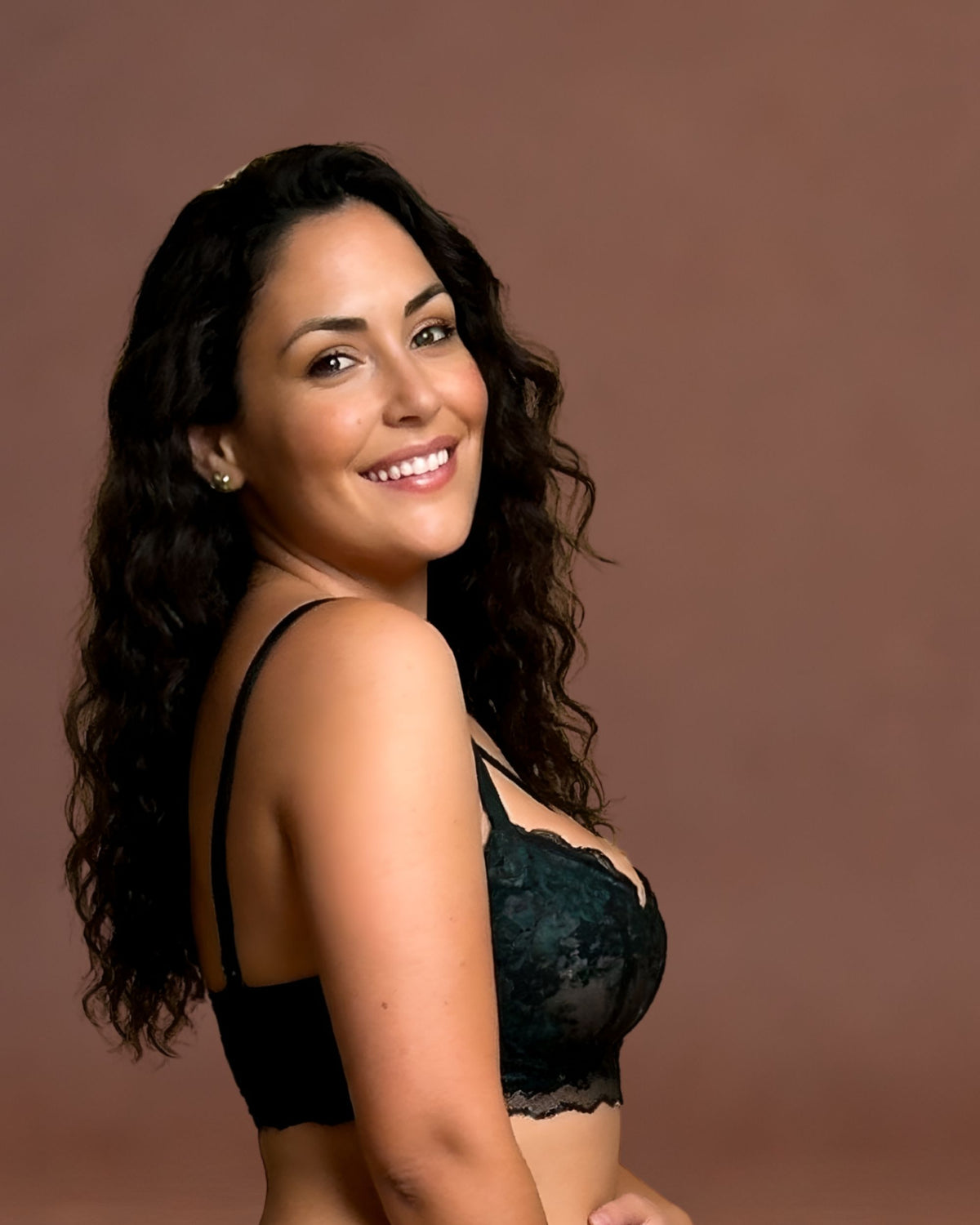 Linsori Midnight Lace Soft Cup Bra 4 Plus Size -  Right view