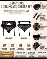 Polka Dot Noir Suspender Belt Plus Size