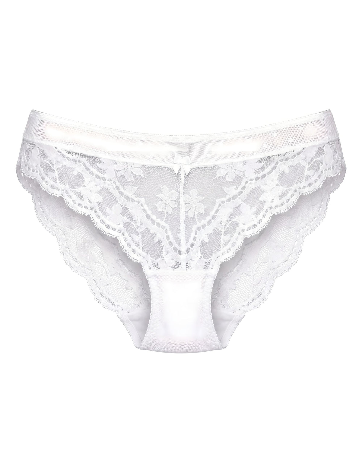 Linsori Pearl Polka Dot Delicate Thong - White background view