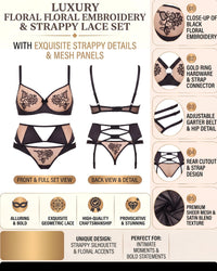 linsori - Henna Blossom Noir Thong Bridal - product detail
