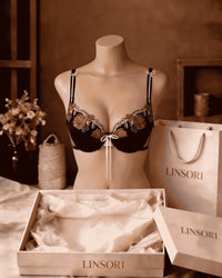 Linsori Natali Floral Embroidered Bra Plus Size - Mannequin View