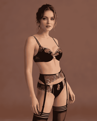 Linsori Natali Floral Embroidered Thong -  Right view